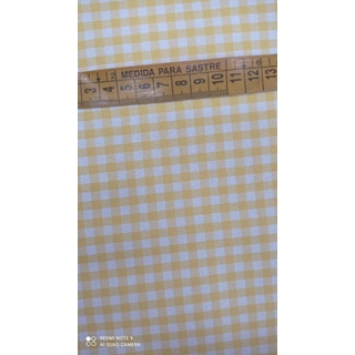 Tela Vichy 70/30 Amarillo - Imagen 1