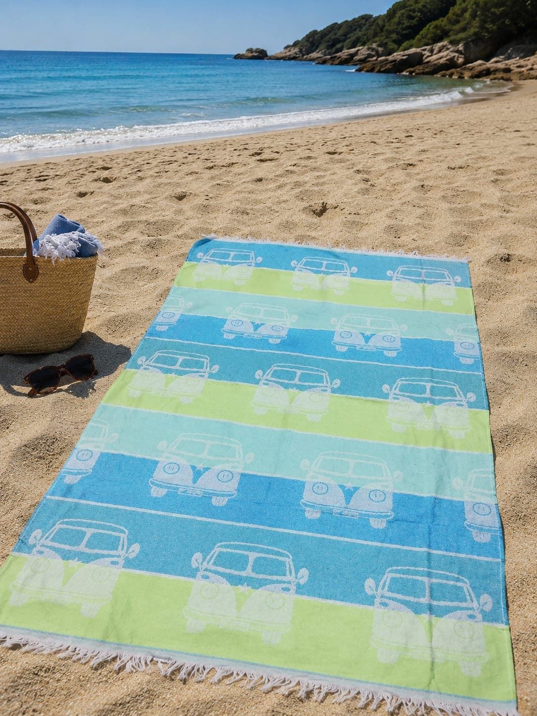 Toalla playa verde - Imagen 1