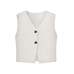 Top tricot botones hueso - Imagen 1