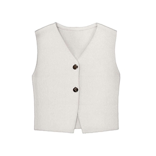 Top tricot botones hueso - Imagen 1