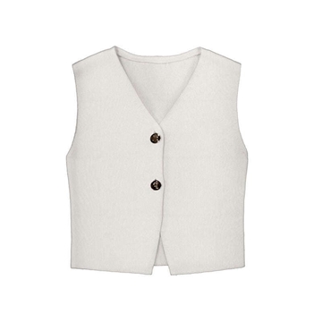 Top tricot botones hueso - Imagen 1