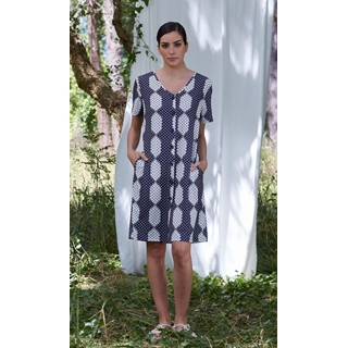 Vestido camisero marino - Imagen 1