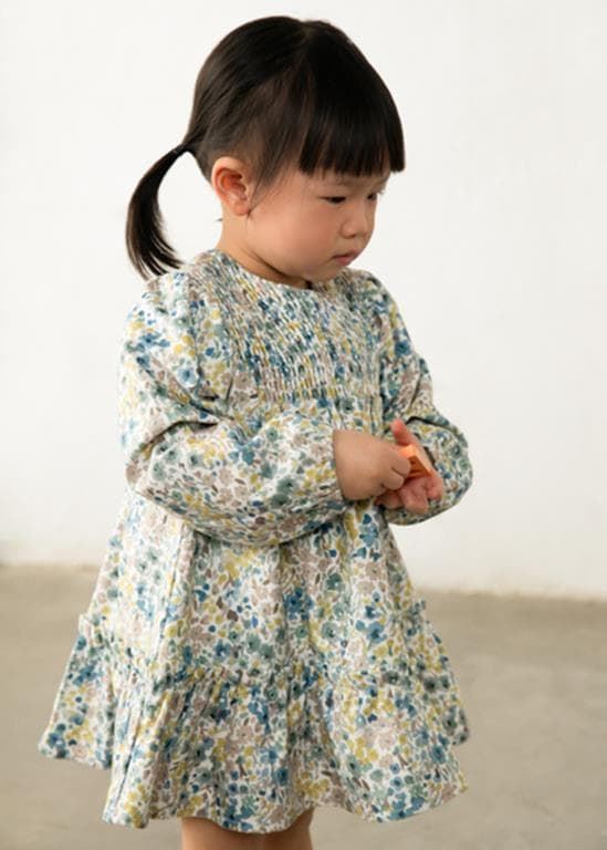 Vestido estampado anís - Imagen 1