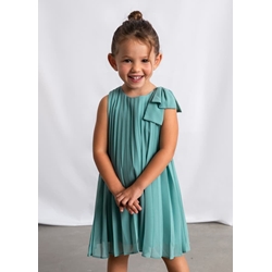 Vestido plisado menta - Imagen 1