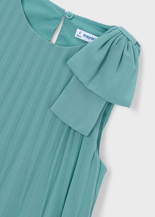 Vestido plisado menta - Imagen 5