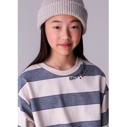 Vestido rayas acero - Imagen 2