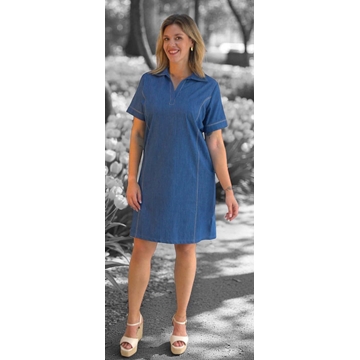 Vestido tejano azul - Imagen 1