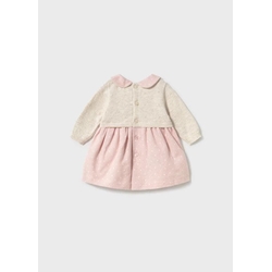 Vestido tricot combinado rosa - Imagen 2