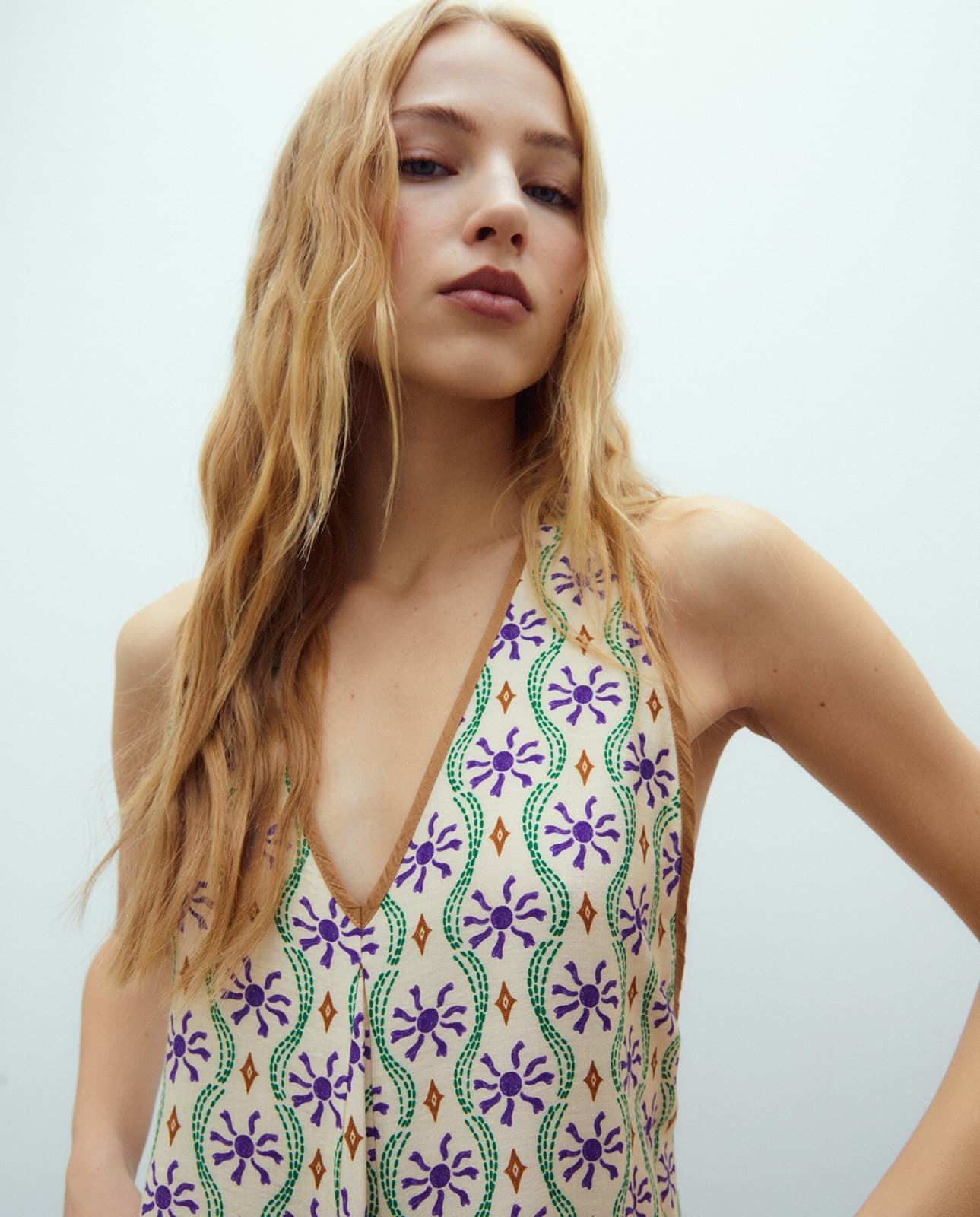 Vestido verde-morado - Imagen 3