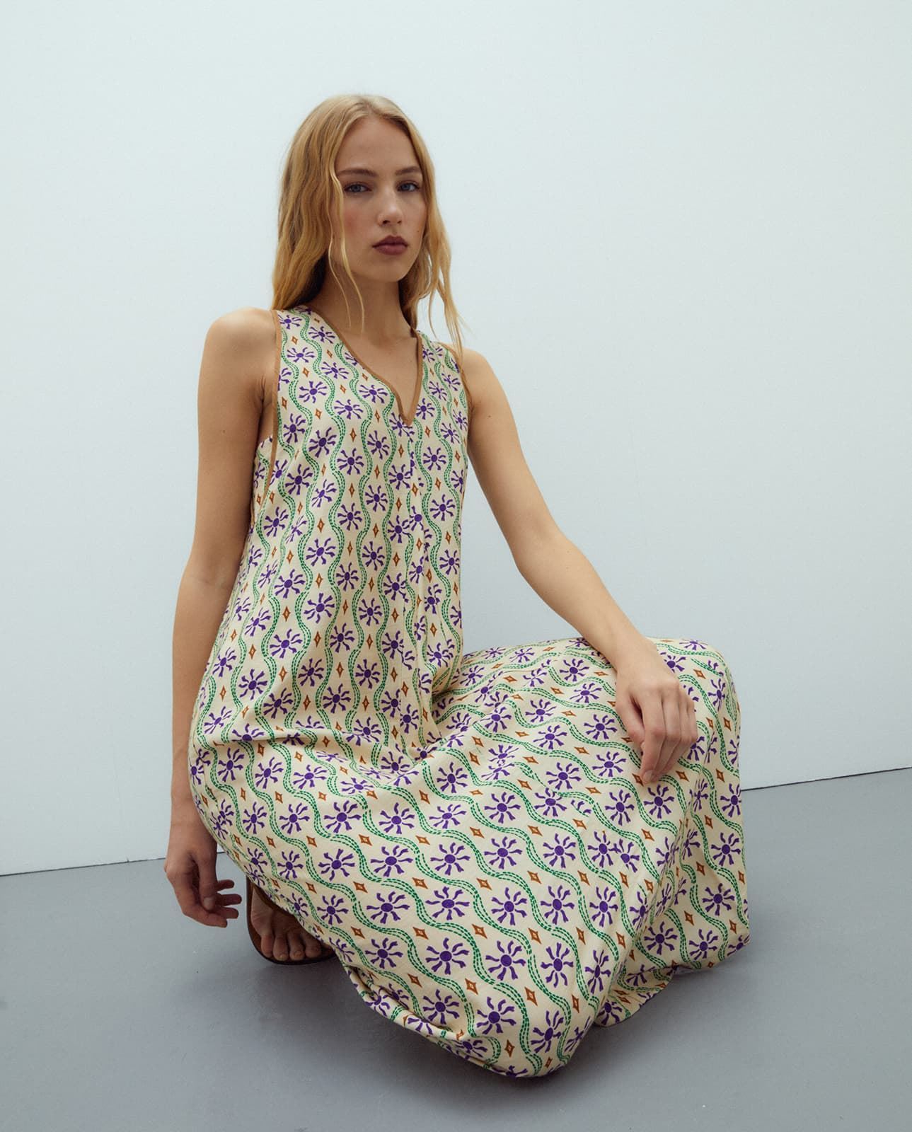 Vestido verde-morado - Imagen 5