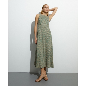 Vestido verde zig-zag - Imagen 2