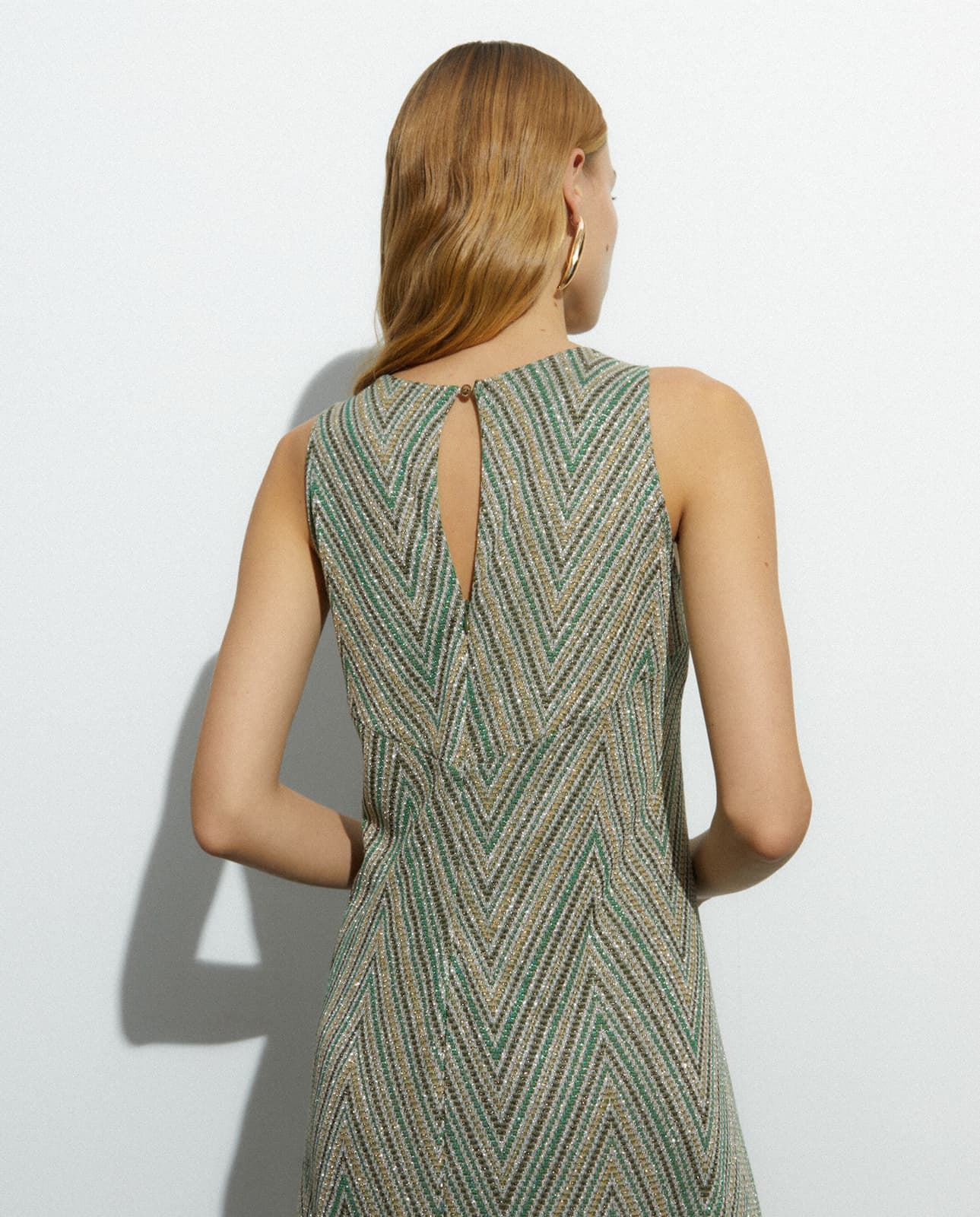 Vestido verde zig-zag - Imagen 5