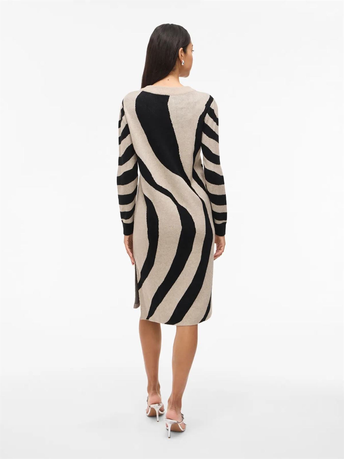 Vestido vitif beige/negro - Imagen 2