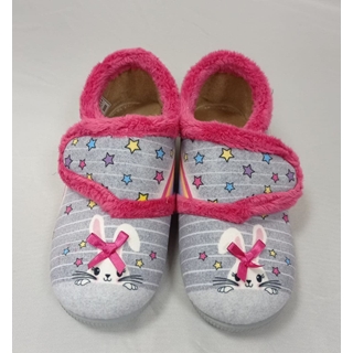 Zapatilla cerrada conejita perla/fuxia - Imagen 1