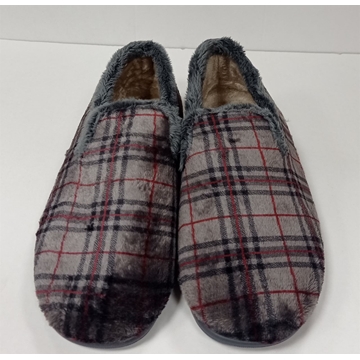 Zapatilla cuadros gris - Imagen 1