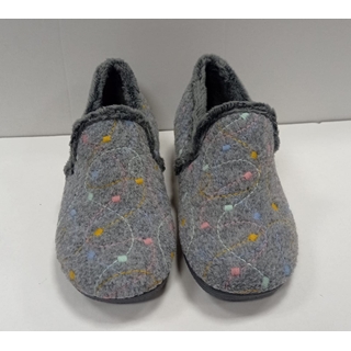 Zapatilla cuña gris - Imagen 1