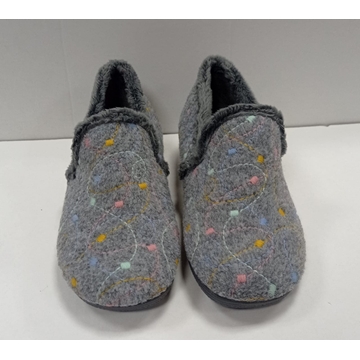 Zapatilla cuña gris - Imagen 1