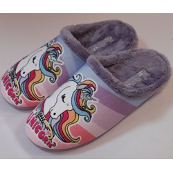 Zapatilla lila unicornio - Imagen 1