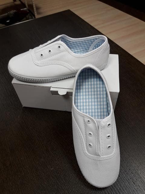 Zapatilla lona blanca - Imagen 1