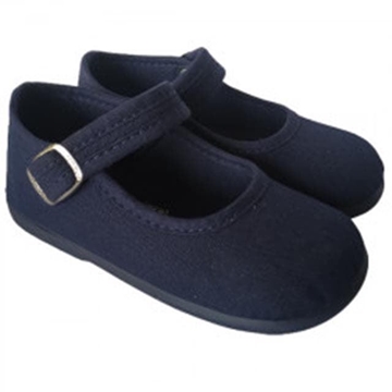 Zapatilla lona hebilla marino - Imagen 1