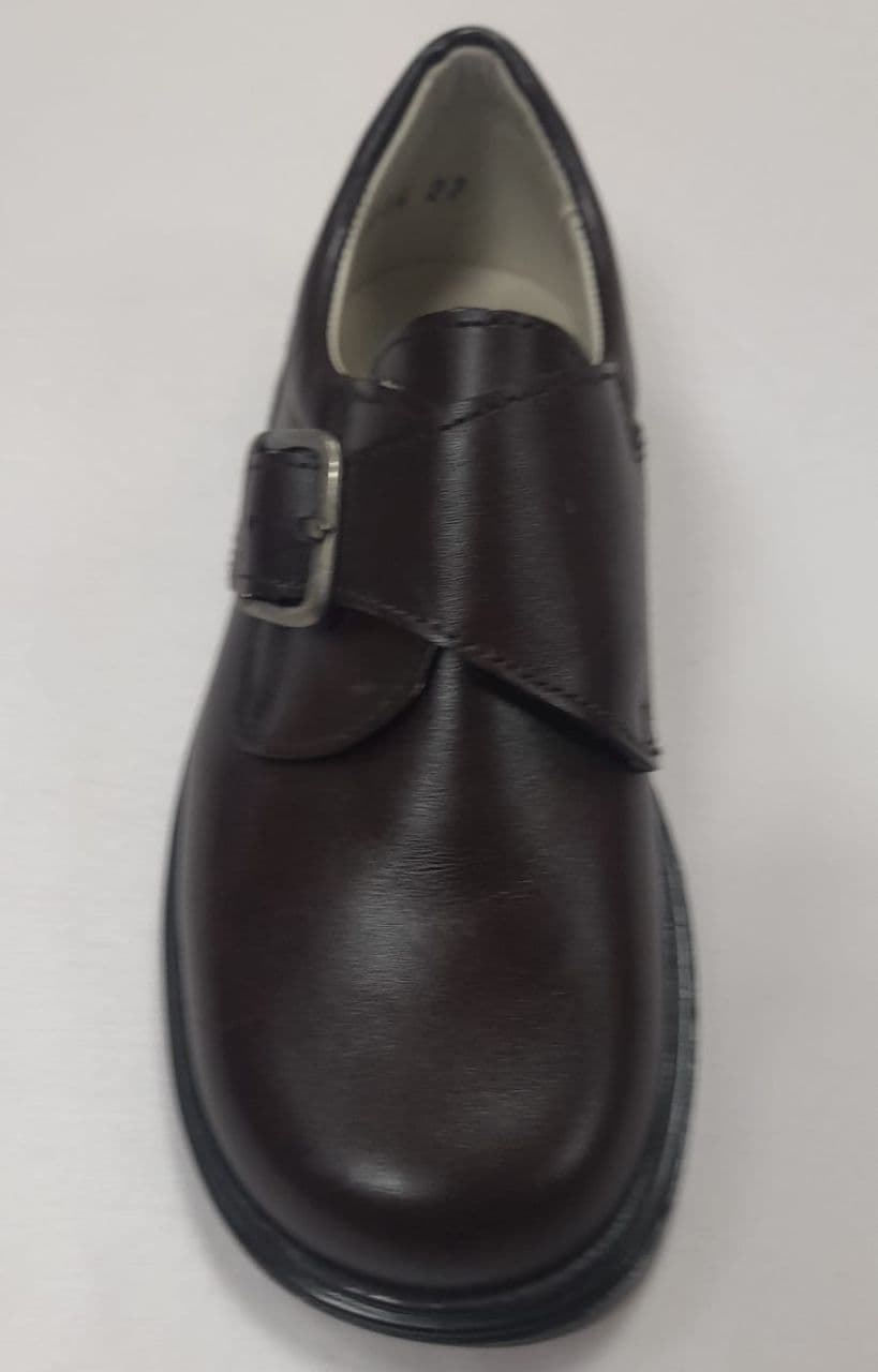 Zapato marrón hebilla - Imagen 1